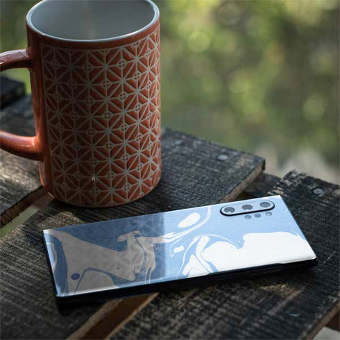 Marbleized Blue Galaxy Note 10 Plus Skin