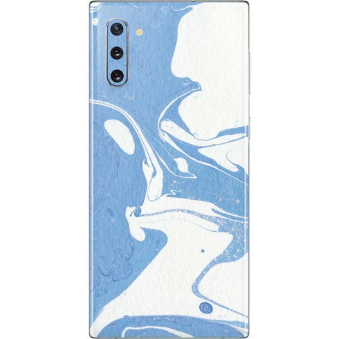 Marbleized Blue Galaxy Note 10 Skin