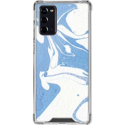 Marbleized Blue Galaxy Note20 5G Clear Case