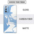 Marbleized Blue Galaxy Note20 5G Skin