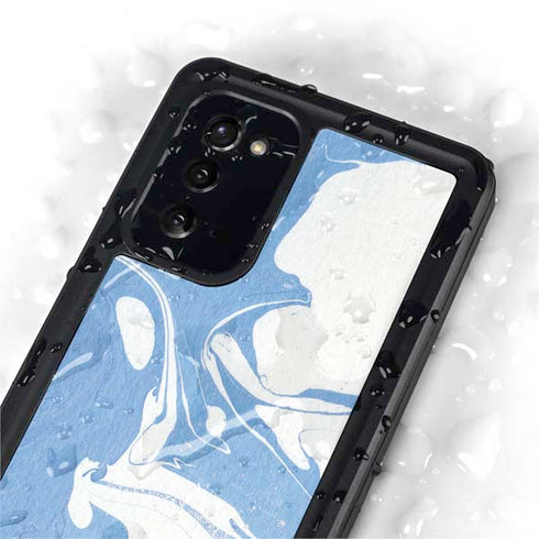 Marbleized Blue Galaxy Note20 5G Waterproof Case