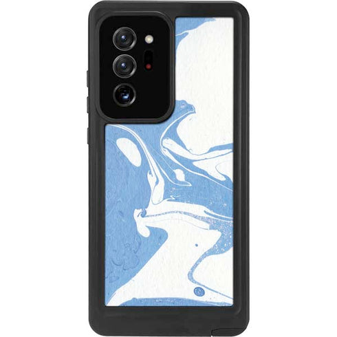 Marbleized Blue Galaxy Note20 Ultra 5G Waterproof Case