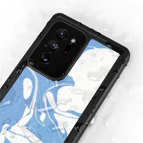 Marbleized Blue Galaxy Note20 Ultra 5G Waterproof Case