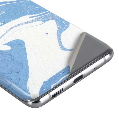 Marbleized Blue Galaxy S20 Plus Skin