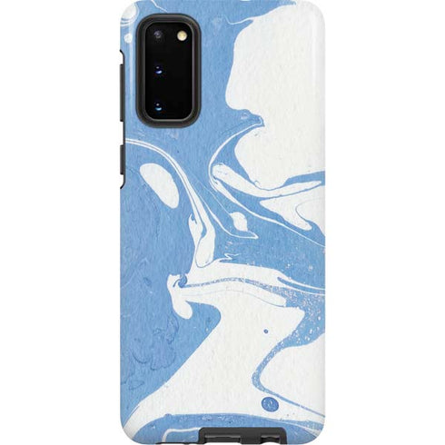 Marbleized Blue Galaxy S20 Pro Case