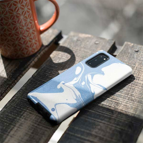 Marbleized Blue Galaxy S20 Pro Case