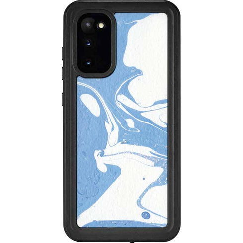 Marbleized Blue Galaxy S20 Waterproof Case