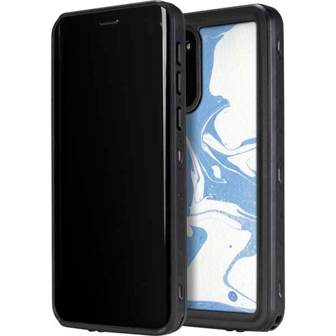 Marbleized Blue Galaxy S20 Waterproof Case