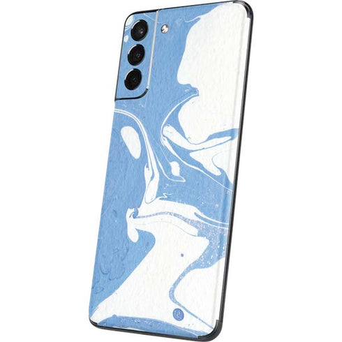Marbleized Blue Galaxy S21 5G Skin