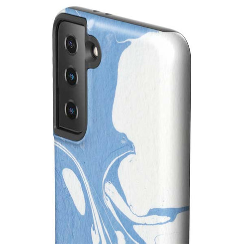 Marbleized Blue Galaxy S21 FE Pro Case