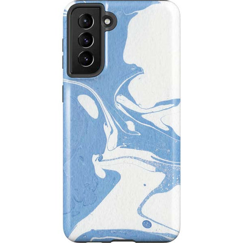 Marbleized Blue Galaxy S21 Plus 5G Pro Case