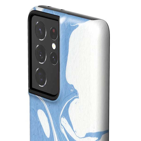 Marbleized Blue Galaxy S21 Ultra 5G Pro Case