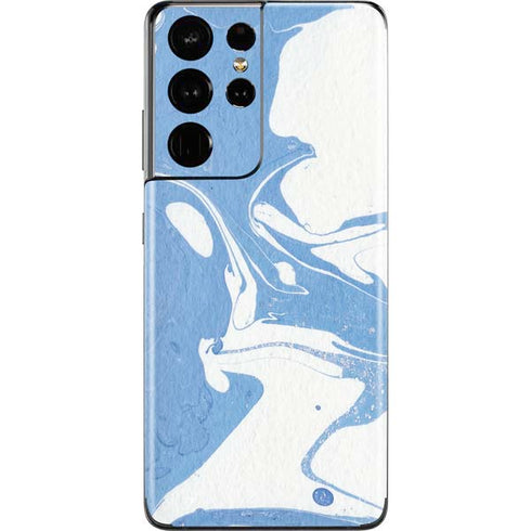 Marbleized Blue Galaxy S21 Ultra 5G Skin