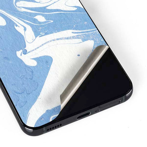 Marbleized Blue Galaxy S22 Skin