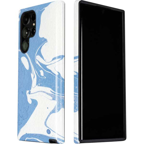 Marbleized Blue Galaxy S22 Ultra Pro Case