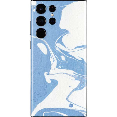 Marbleized Blue Galaxy S22 Ultra Skin