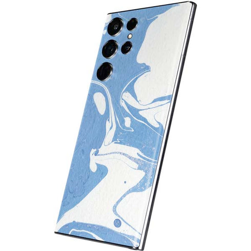 Marbleized Blue Galaxy S22 Ultra Skin