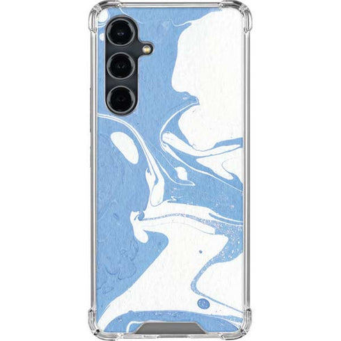 Marbleized Blue Galaxy S23 FE Clear Case