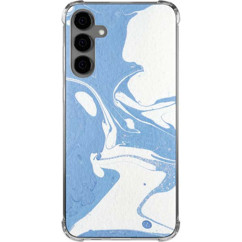 Marbleized Blue Galaxy S24 Plus Clear Case