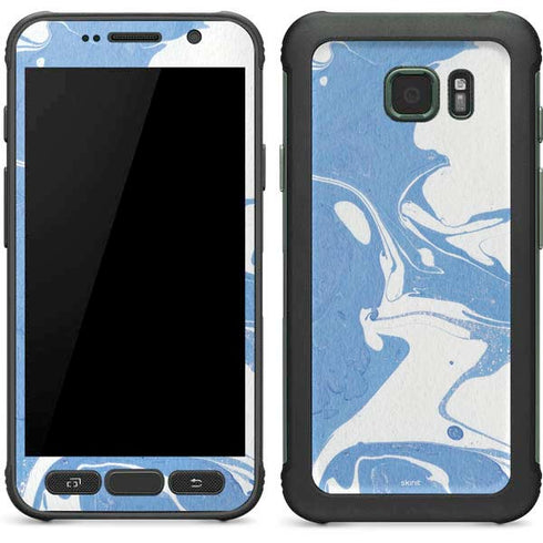 Marbleized Blue Galaxy S7 Active Skin