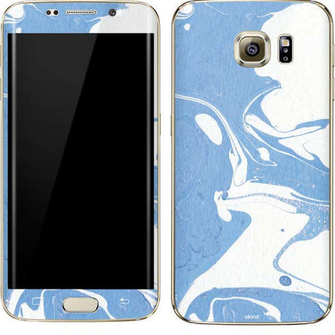 Marbleized Blue Galaxy S7 Edge Skin