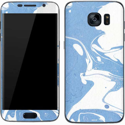Marbleized Blue Galaxy S7 Skin