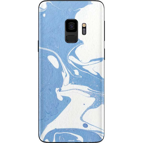 Marbleized Blue Galaxy S9 Skin