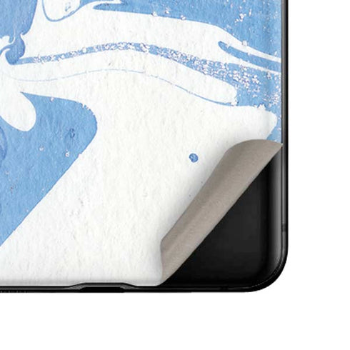 Marbleized Blue Galaxy Z Flip Skin