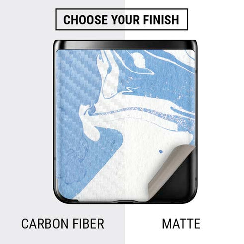Marbleized Blue Galaxy Z Flip Skin