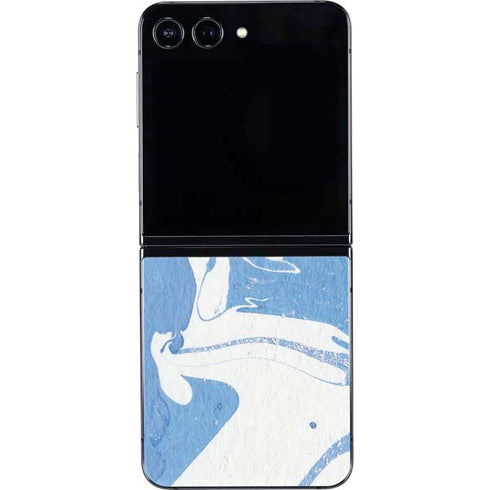 Marbleized Blue Galaxy Z Flip5 5G Skin