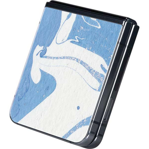 Marbleized Blue Galaxy Z Flip5 5G Skin