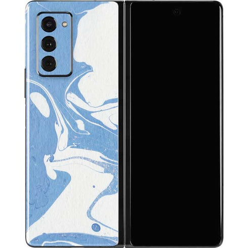 Marbleized Blue Galaxy Z Fold2 5G Skin