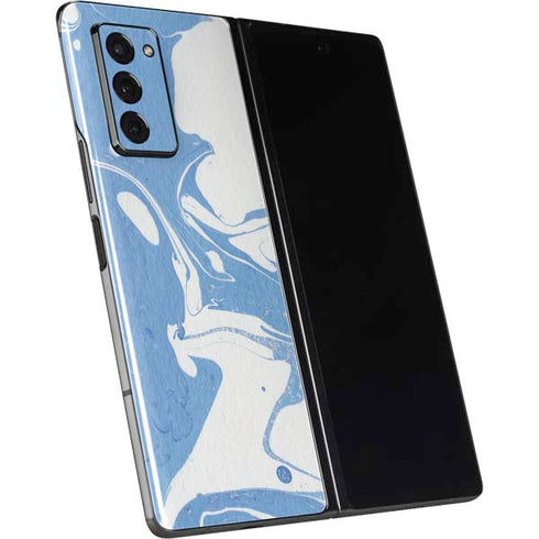Marbleized Blue Galaxy Z Fold2 5G Skin