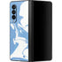 Marbleized Blue Galaxy Z Fold3 5G Skin