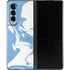 Marbleized Blue Galaxy Z Fold3 5G Skin