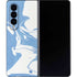Marbleized Blue Galaxy Z Fold4 5G Skin