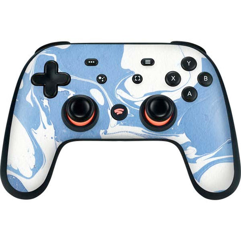 Marbleized Blue Google Stadia Controller Skin
