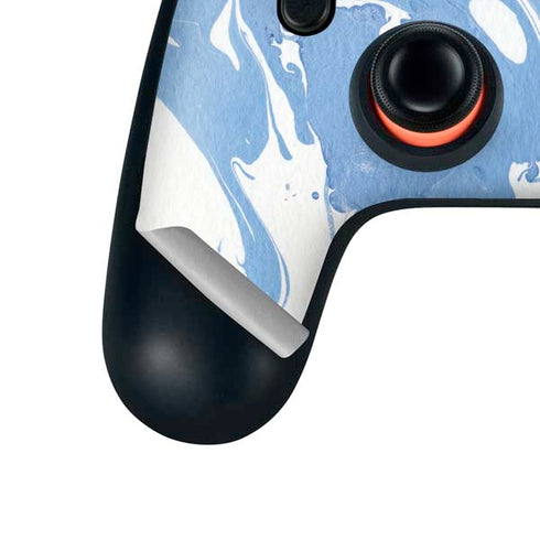 Marbleized Blue Google Stadia Controller Skin