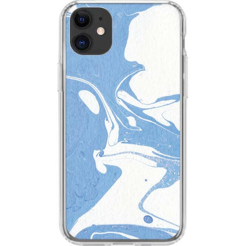 Marbleized Blue iPhone 11 Clear Case