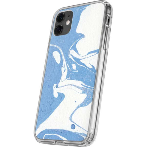 Marbleized Blue iPhone 11 Clear Case