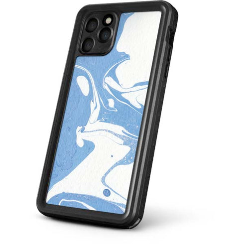 Marbleized Blue iPhone 11 Pro Max Waterproof Case