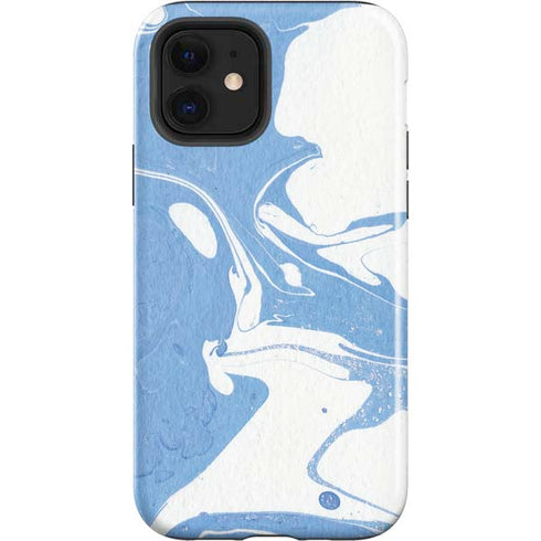 Marbleized Blue iPhone 12 Impact Case