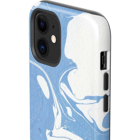 Marbleized Blue iPhone 12 Mini Impact Case