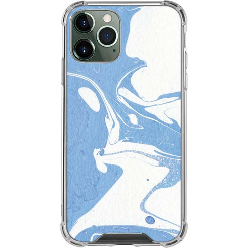 Marbleized Blue iPhone 12 Pro Max Clear Case