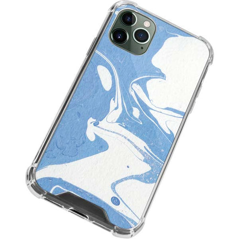 Marbleized Blue iPhone 12 Pro Max Clear Case