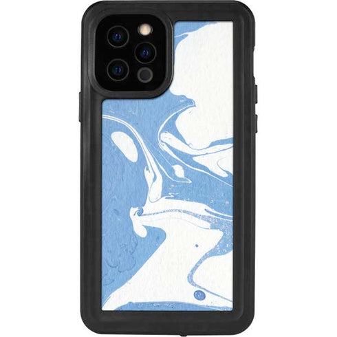 Marbleized Blue iPhone 12 Pro Waterproof Case