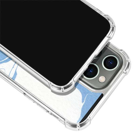 Marbleized Blue iPhone 13 Pro Clear Case