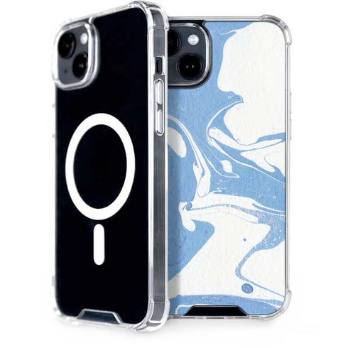 Marbleized Blue iPhone 14 Plus MagSafe Case