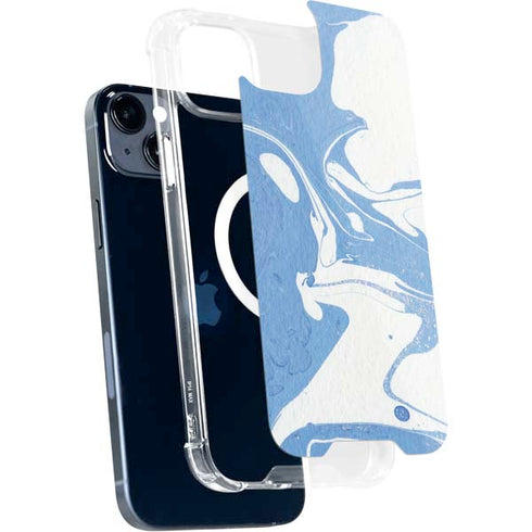 Marbleized Blue iPhone 15 Plus MagSafe Case