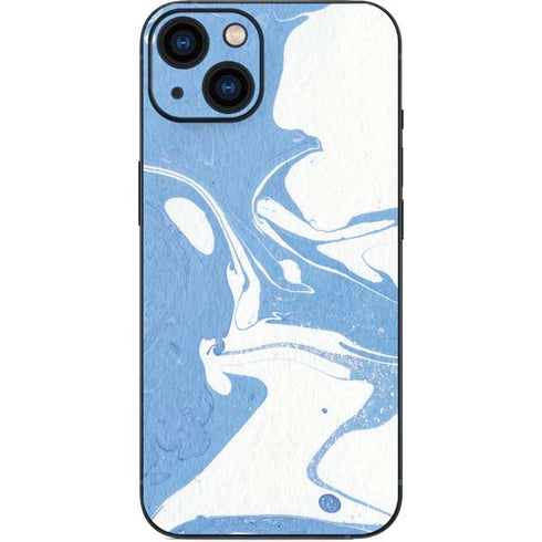 Marbleized Blue iPhone 14 Plus Skin